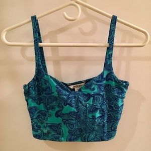 Blue crop top